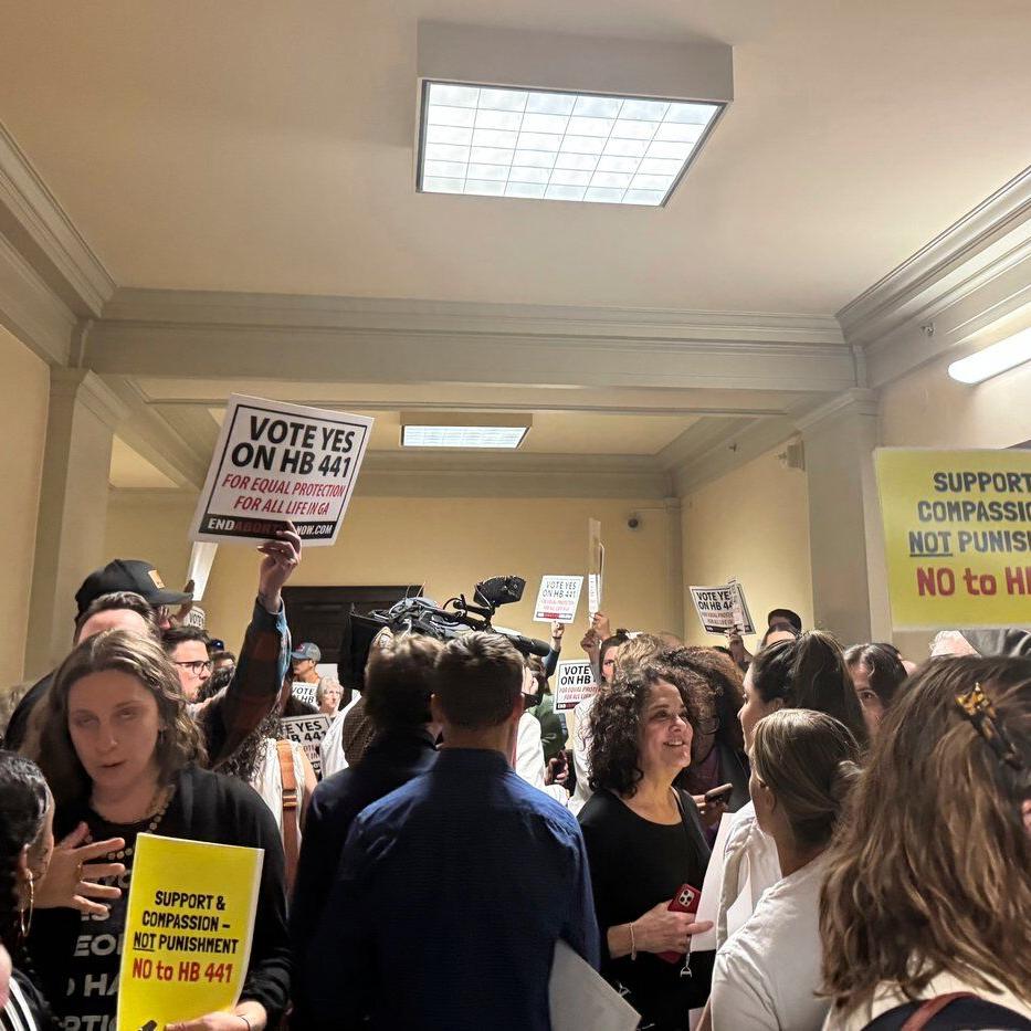 A bill proposing a near-total abortion ban causes an uproar at Georgia's Capitol